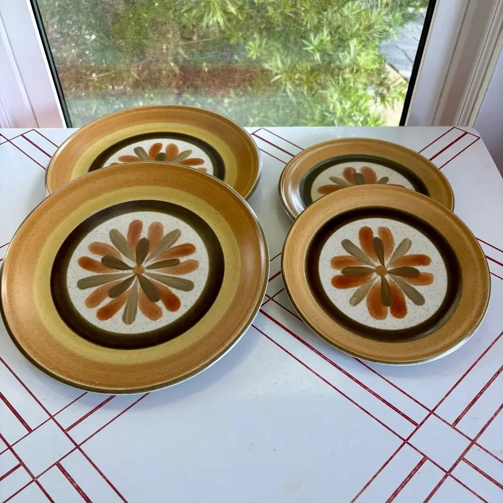 Vintage Premiere DuraStone Touche P9202 Set 2 Dinner 2 Salad Plates, Japan